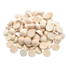 Guangmc100pcs20mm Unfinished Half Wooden Balls for DIY Jewelry and Crafts