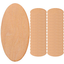 50 Stück ovale Holzausschnitte, unbehandeltes Holz, rustikale DIY-Holzstücke, 3 x 6 cm