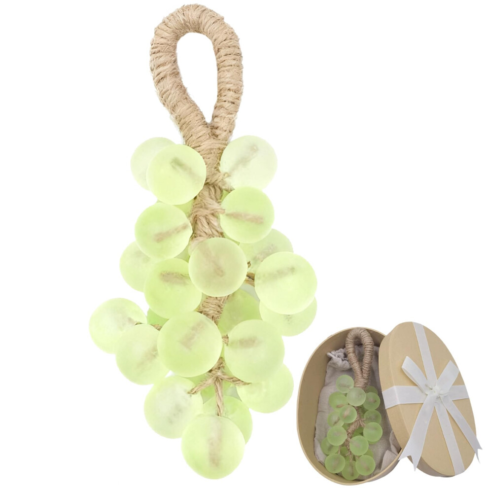 Green Decorative Grape Cluster Soap With Hanging Rope, Cold Process Handcrafted Bath Bar