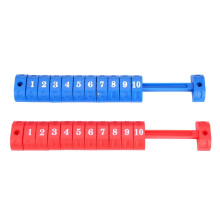 2 contatori di punteggio per calcio balilla, indicatore di punteggio a 10 cifre, pezzo di ricambio per calcio balilla standard [Rosso+Blu]