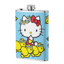 Nerezová fľaša Hello Kitty s objemom 8 oz - odolná voči rozliatiu, odolná a vhodná na cestovanie - kompatibilná s alkoholom, whisky a