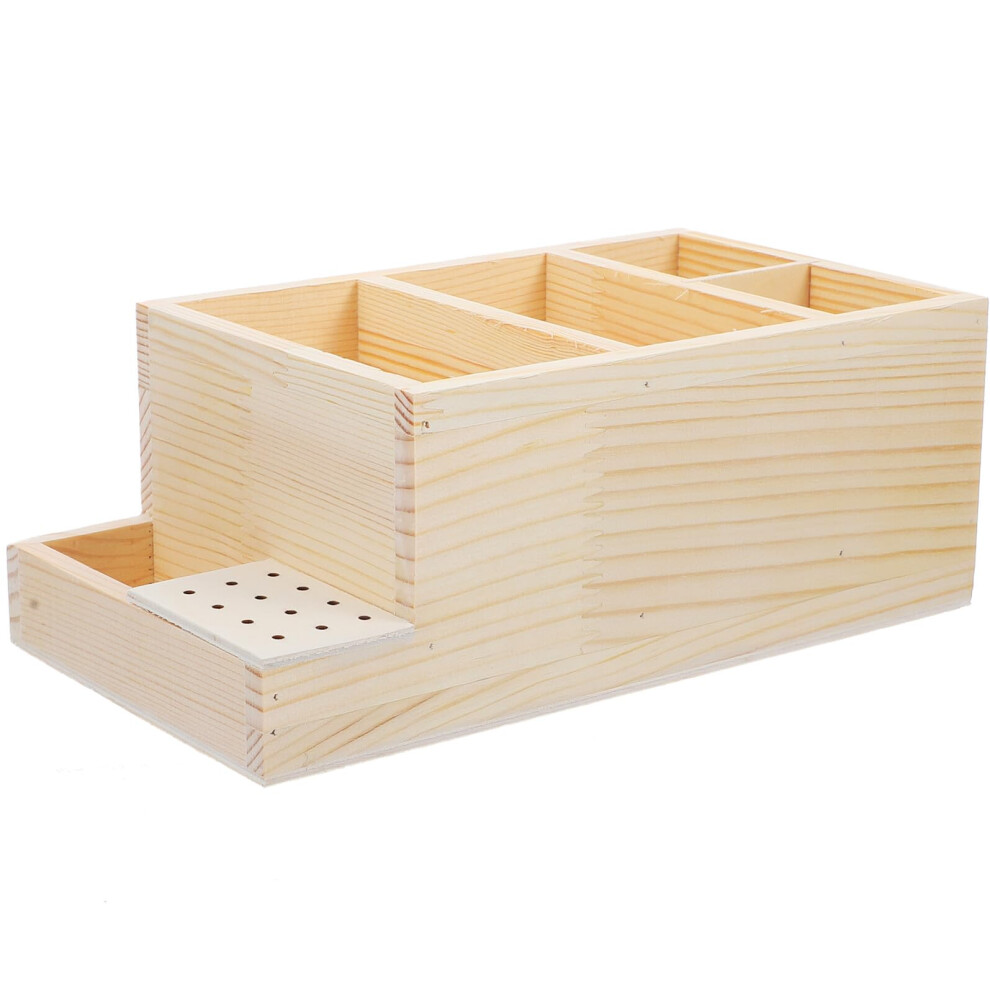 Nail Drill Bit Holder Wooden Organizer with Quick Tool Access for Salon and Home Use