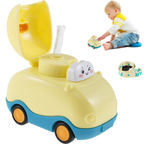 Μπουκάλι νερού Duety Car Shape 150ml με λουράκι ώμου, αδιάβροχο παιδικό μπουκάλι με
