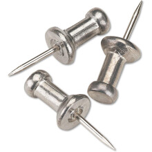 2 buc CPAL3 Pinuri de împingere cu cap din aluminiu, aluminiu, argintiu, 3/8 inch, 100/cutie