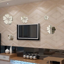 Xubond Wandaufkleber Decor3D Spiegel Blumenkunst Abnehmbarer Wandaufkleber Acryl Wandbild Aufkleber Heimzimmerdekoration Silberne Wandaufkleber