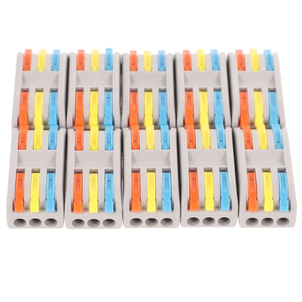 10 Pcs Wire Connector Automotive Leverage Parallel Copper And Nylon 9448196891162