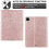 Capa protetora completa em couro para tablet com estampa, compatível com iPad Air (2020)/Pro de 11 polegadas (2018)/(2020) Rosa/Dourado 3