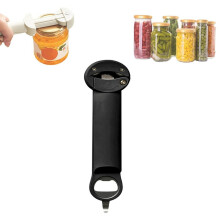 Ouvre-bouteille rétractable multifonctionnel, ouvre-boîte multifonctionnel réglable en acier inoxydable noir