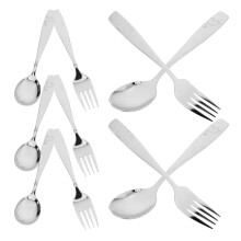 PAMINGONO Conjunto de 5 Garfos de Metal para Crianças - Talheres Infantis - 14,00 x 2,80 x 1,50 cm