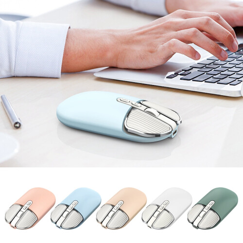 Mouse wireless Bluetooth+2.4G Dual Mode Silenzioso Grazioso Mouse per laptop, computer, ufficio, casa, ricaricabile 2
