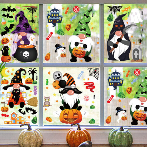 Αυτοκόλλητα Miyuadkai Εκπτώσεις για αυτοκόλλητα Halloween, αυτοκόλλητα παραθύρου για 2
