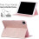 Capa protetora completa em couro para tablet com estampa, compatível com iPad Air (2020)/Pro de 11 polegadas (2018)/(2020) Rosa/Dourado 4