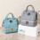 Milk Storage Breastfeeding Double-layer Backpack Hand Bag Double Layer Fresh Preservation Bag,Black 6