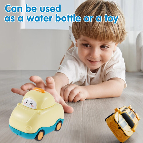 Μπουκάλι νερού Duety Car Shape 150ml με λουράκι ώμου, αδιάβροχο παιδικό μπουκάλι με 2