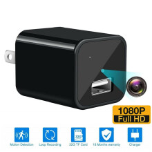 MDHAND Camcorder with Charger - Mini USB Charger Home Camera Full HD 1080P 140 Degree Wide Angle - Black