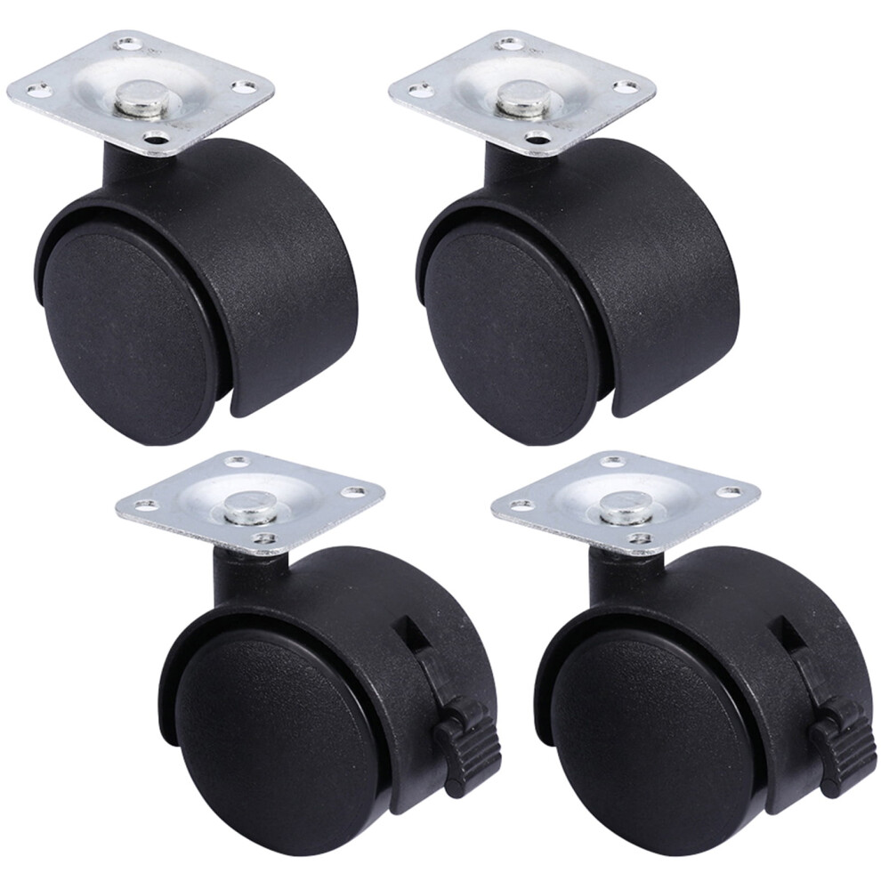 4Pcs 1.5 Inch Caster Wheels Removable Smoothly Nylon Strong Load Bearing Furniture Wheels Household Supplies 9340258865916