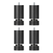 4 darabos M10 menetes ágykeret lábak, ötvözet kanapélábak szekrényekhez, kanapékhoz, ágyakhoz, fekete, 10 cm