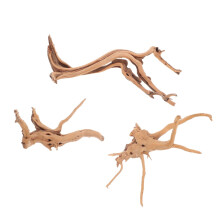Treibholz für Aquarien, 3-teiliges Treibholz-Dekorationsset für Aquarien, Naturtreibholz-Bastelarbeiten, Treibholz-Ornamente für