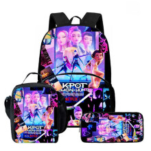 K-Pop Demon Hunter Rugzak Schoudertas Lunchtas Pennentas Schoolrugzak - XS5 - 3PCWKH003
