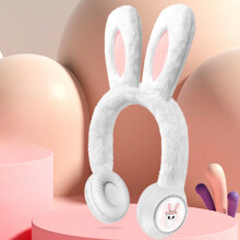 7.28*8.66 pulgadas Acción de Gracias Nuevo832Animación compositiva Orejas de conejo Peluche con auriculares Bluetooth inalámbricos Niños Lindos e