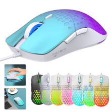 Lichidare de stoc pentru decorațiuni Jacenvly Mardi Gras, compatibile cu mouse-ul de gaming cu fir, lumină colorată, 3600 DPI, design ergonomic