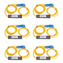 6X Ftth SC UPC1X2Plc Splitter de fibră optică monomodal, cuplaj optic Fbt
