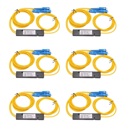 6X Ftth SC UPC1X2Plc Μονότροπος Διαχωριστής Οπτικών Ινών Fbt Οπτικός Συζευκτήρας