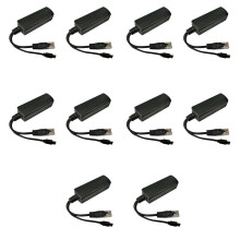 Divisor USB POE 10X de 48 V a 5 V 2 A/3 A, fuente de alimentación mini USB estándar nacional con carga para teléfonos inteligentes.