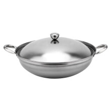 Mizh 1 Set Hot-pot Holder Stainless Steel Pot Double Handle Pot Dry Pot with Lid