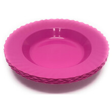 Collection Curly (Assiette profonde de 23 cm - paquet de 6, Fuchsia)