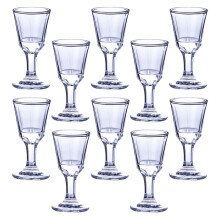 10 Pcs White Wine Glass Shot Small Cup Crystal Glasses Martini