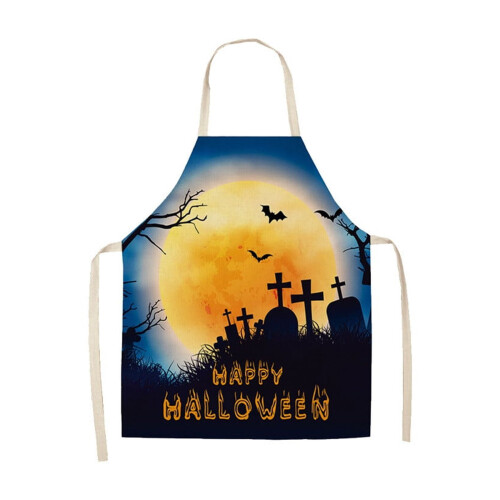 Ποδιά Jacenvly για το Halloween - Τρομακτική διακόσμηση κουζίνας και αξεσουάρ μαγειρικής, 2