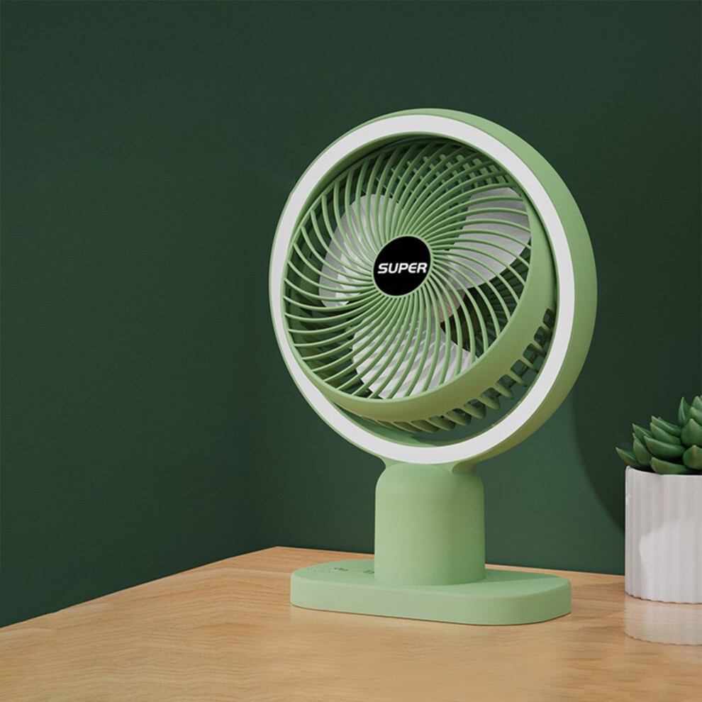 Maxiaoxia Usb Desk Fan With Night Light, 3 Speeds, Quiet Portable Fan For Home, Office, Travel - Compatible With Usb Power 9423501317766