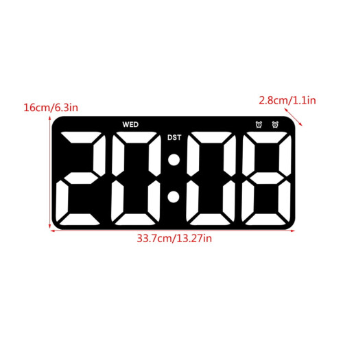 Moderne digitale Wanduhr mit Helligkeitsregelung und Countdown-Timer 2