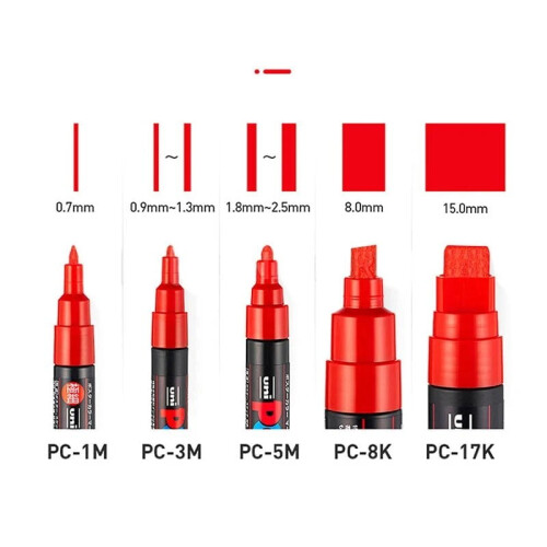 Μαρκαδόρος Posca Ακρυλικός, PC-5M/3M/1M/8K/17K7/8/15/24/29/48 Χρώματα Πλήρες Σετ Σημειώσεων 2