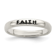 Ring van 925 sterling zilver met gepolijste afwerking, maat 8 - 1,9 gram - Ring voor vrouwen