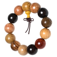 Armband met sandelhouten kralen, gebedsarmband voor stellen, model voor mannen, cadeau voor een vriend(in), handsieraad voor vrouwen, Boeddha-set van