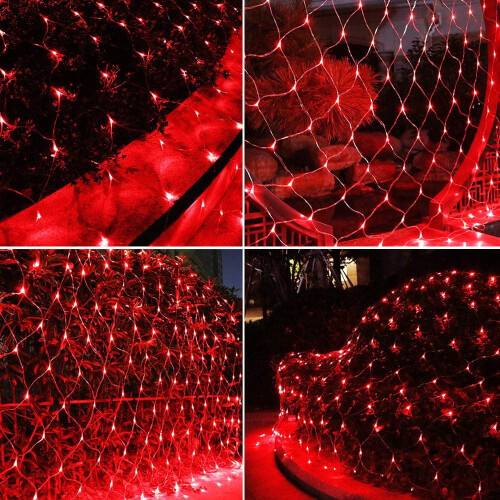 KEINXS200LED Φωτιστικά από πλέγμα, 9,8ft x 6,6ft, Αδιάβροχα, με πρίζα, Πράσινο σύρμα, συμβατά 2