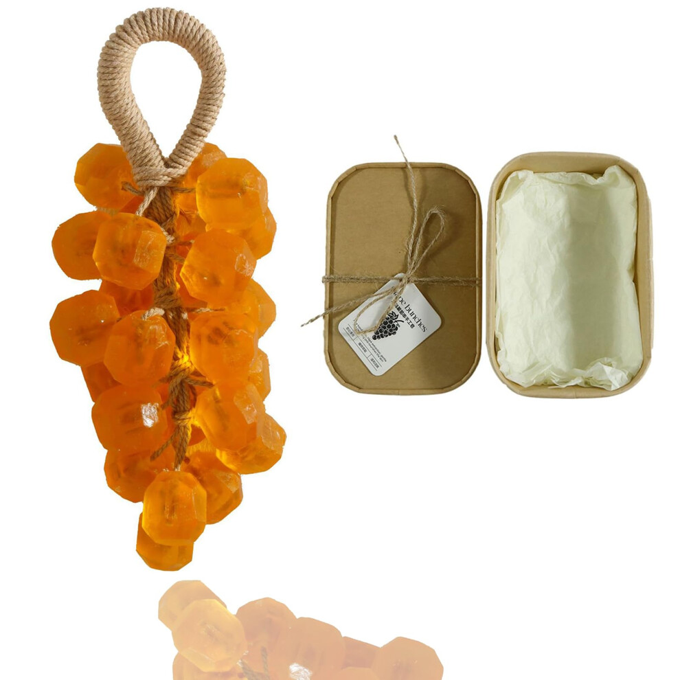 Handmade Grape Soap with Rope, Cold Process Bar, Gentle Clean, Natural Scent, Calendula Gift