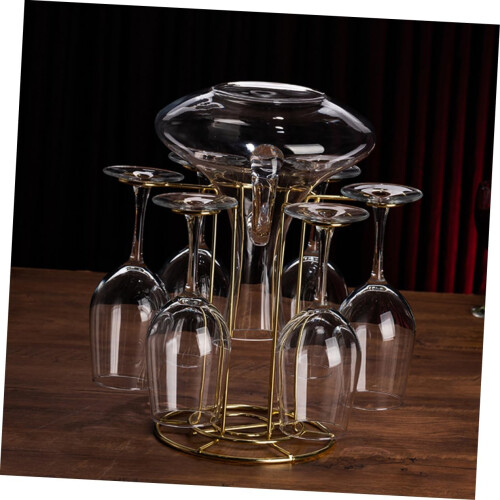 Wine Glass Holder Stand Stemware Rack with SpaceSaving Storage for Kitchen or Bar Display 2