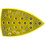 Triangular Orbital Sander Pad 32Hole 100x148mm for Grinder Tools, Yellow, Efficient Dust Extraction 3