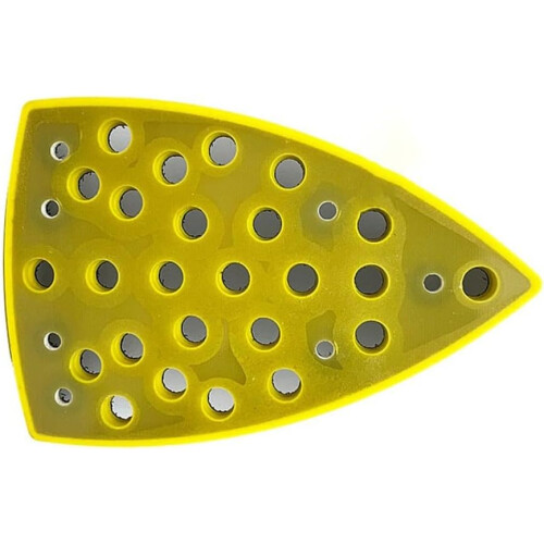 Triangular Orbital Sander Pad 32Hole 100x148mm for Grinder Tools, Yellow, Efficient Dust Extraction 2