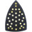 Triangular Orbital Sander Pad 32Hole 100x148mm for Grinder Tools, Yellow, Efficient Dust Extraction 5