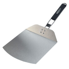 Stainless Steel Pizza Peel with Folding Handle, Non Stick Professional Paddle for Oven, 585x243mm