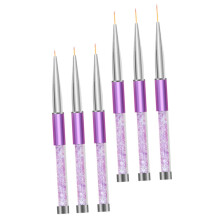 Nail Art Pens Set 6pcs with Fine Tip Brushes for Precise Lines DIY SalonStyle Nail Designs