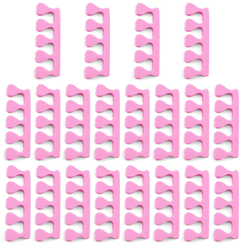 20 Pack Soft Foam Toe Separators for Pedicure, Flexible Toe Spacers for Nail Art and Manicure