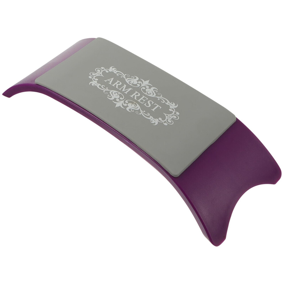 Purple Professional Nail Arm Rest Cushion Soft Silicone Manicure Hand Pillow For Salon And Home