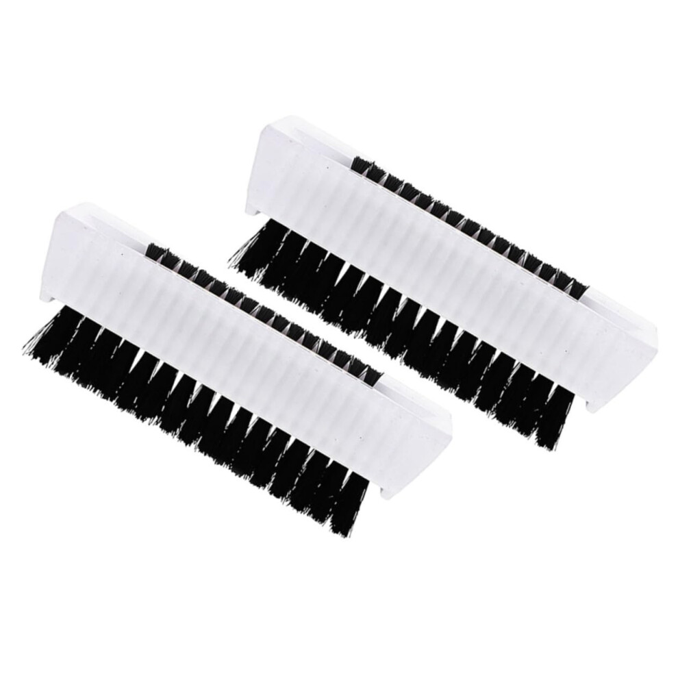 2pcs DoubleSided Nail Brush with Durable Bristles for Fingernail Cleaning and Manicure