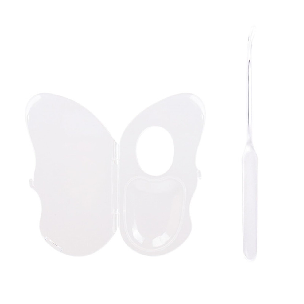 Makeup Mixing Palette with Spatula, Clear Acrylic Tray for Eyeshadow, Nail Art and Pigment Blending
