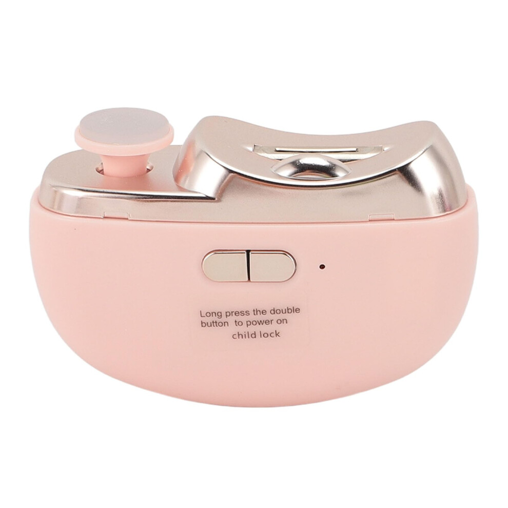 Electric Nail Clippers with LED Light, Dual Speed Rechargeable Nail Trimmer and Polisher for Baby, Adults, Seniors (Pink)